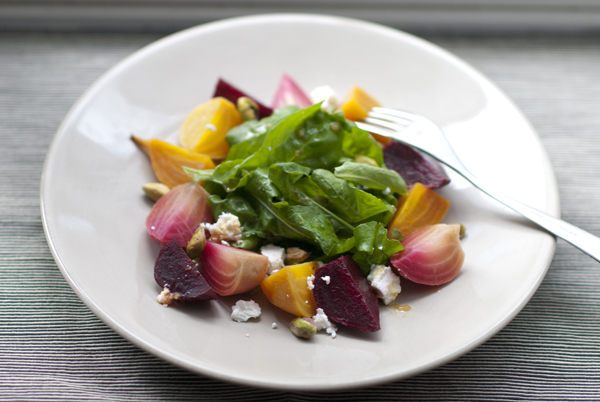 Roasted beet and goat cheese salad. Photo credit: Joseph Muise