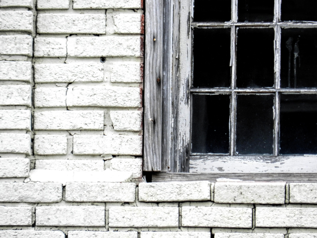 White brick window