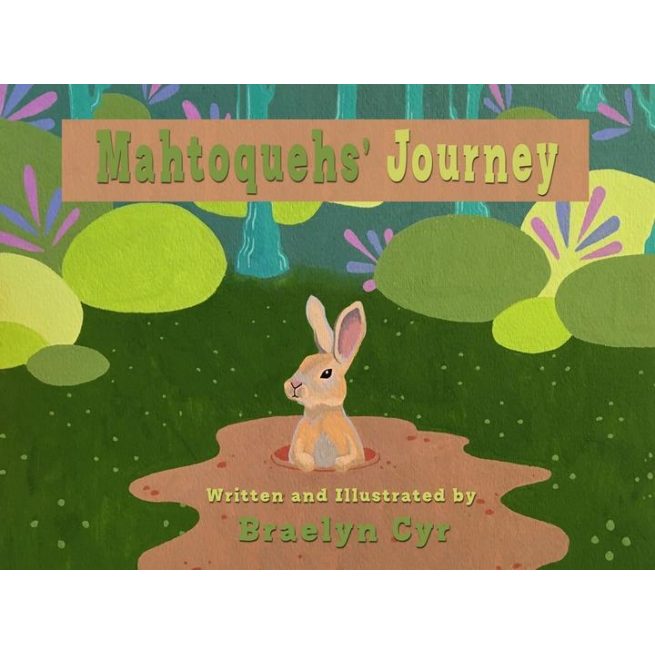 Cover of Mahtoquehs Journey, an illustration of a brown rabbit